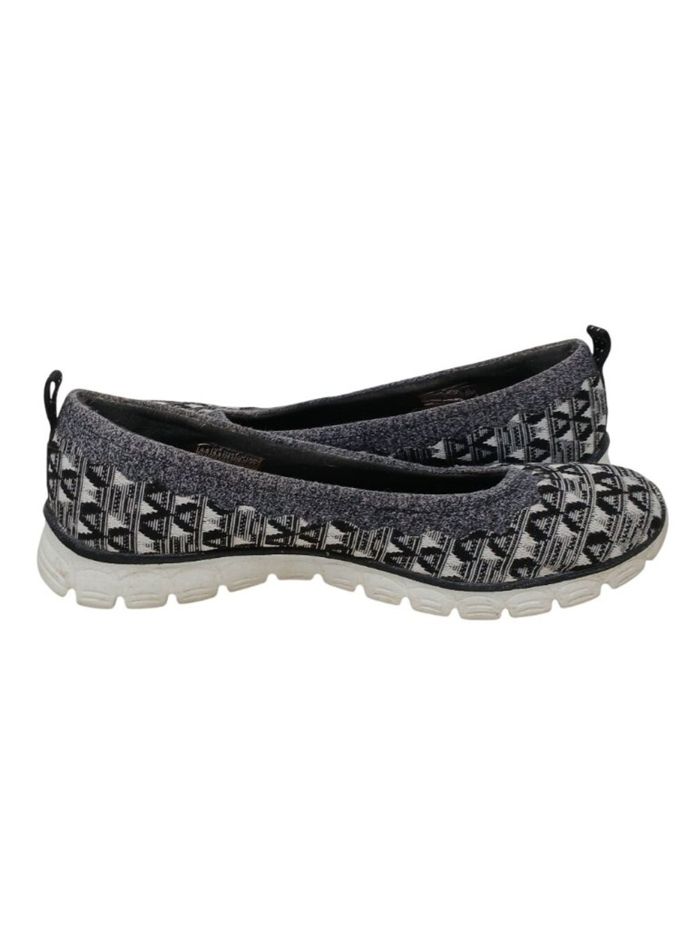 Skechers Air Cooled Memory Foam Size 8.5 SlipOn Comfort Shoes Gray Tribal #4-1 - Picture 7 of 11